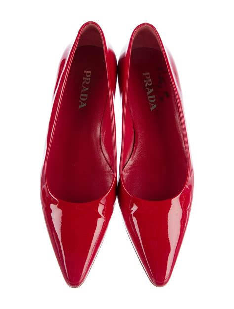 prada flat shoes uk|Prada patent pointed toe flats.